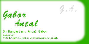 gabor antal business card