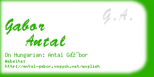 gabor antal business card